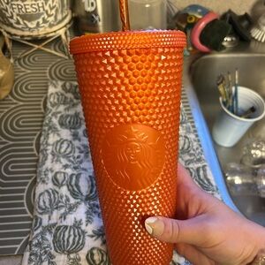 Starbucks Vibrant Orange Studded Tumbler